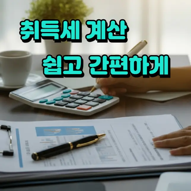 취득세 계산 쉽고 정확하게 하는 방법 설명